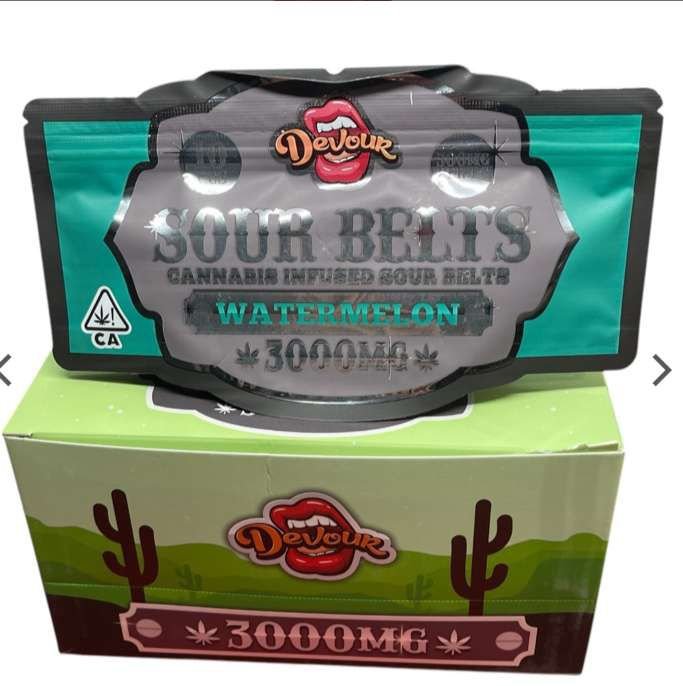 DEVOUR SOUR BELT CANNABIS INFUSED RAINBOW 300MG - Image 4