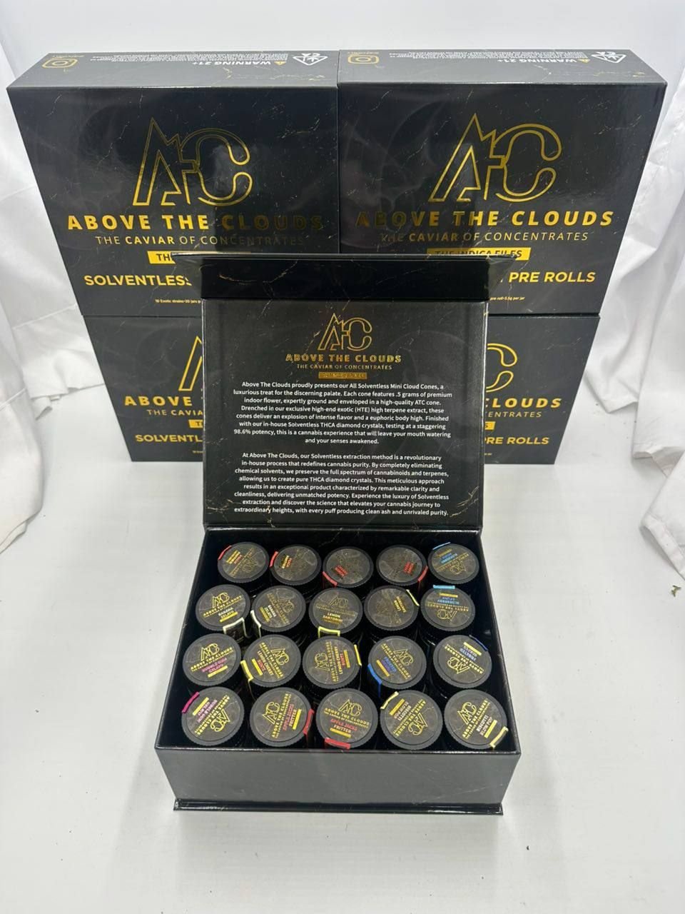 atc pre roll, above the clouds pre rolls, the caviar of concentrate pre roll, atc above the clouds pre roll, atc infused pre rolls